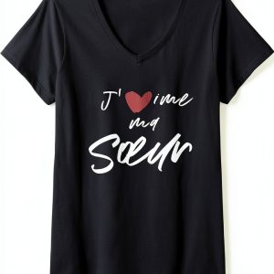 J'aime Ma Sœur Love Heart Gift for Women Men Kids-0
