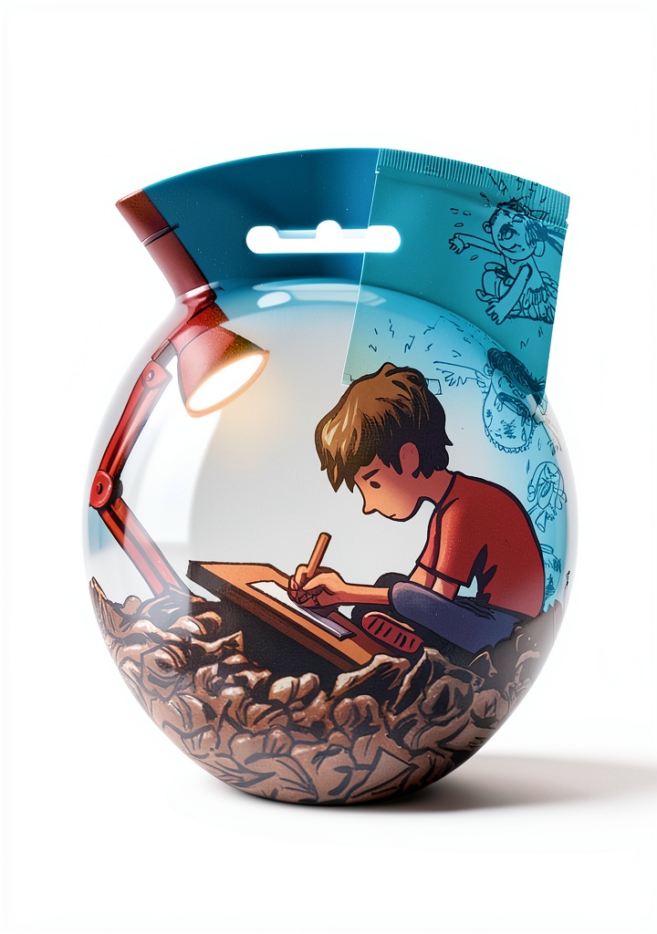 MILAN French children's book open on a study desk