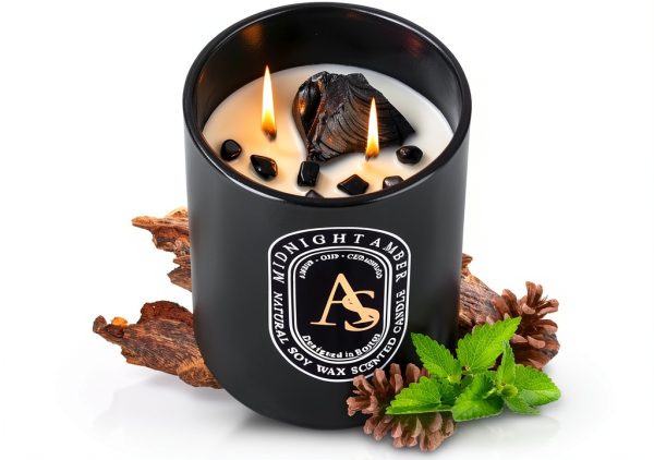 Ames Soeurs Amber Oud Obsidian Candle Men Aromatherapy-0