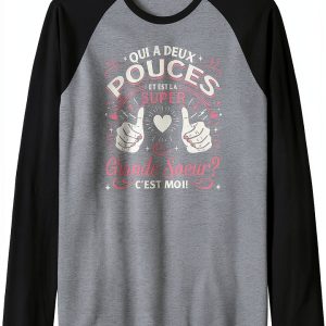 Cadeau Grande Soeur Graphic Tee Lightweight Mens Casual Wear-0