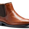 Stellan Vegan Leather Chelsea Boot Men Black Plain Toe Size 9-0