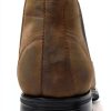 Sterling Men's Chelsea Boot Vegan Leather Cap Toe Burnished Finish-4