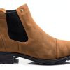 Sterling Men's Chelsea Boot Vegan Leather Cap Toe Burnished Finish-1