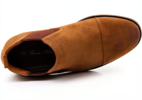 Sterling Men's Chelsea Boot Vegan Leather & Suede Cap Toe Ankle Boot-5