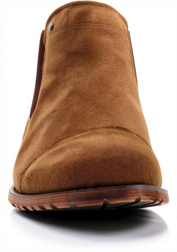 Sterling Men's Chelsea Boot Vegan Leather & Suede Cap Toe Ankle Boot-2