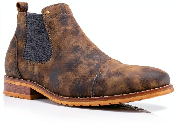 Chelsea Boot Sterling Men's Vegan Leather & Suede, Multiple Colors-0