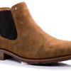 Sterling Men's Chelsea Boot Vegan Leather Cap Toe Burnished Finish-0