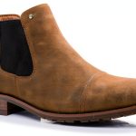 Sterling Men's Chelsea Boot Vegan Leather Cap Toe Burnished Finish-0