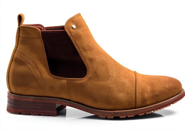 Sterling Men's Chelsea Boot Vegan Leather & Suede Cap Toe Ankle Boot-1