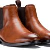 Stellan Vegan Leather Chelsea Boot Men Black Plain Toe Size 9-6