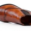 Alonzo Men’s Wingtip Chelsea Boot Leather Black 9 Size-4